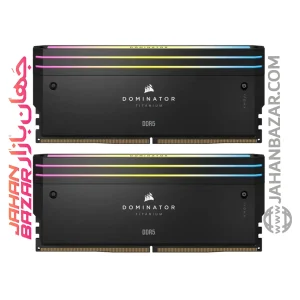خرید رم دسکتاپ Corsair کاناله CL40 DDR5 7200MHz Dominator Titanium RGB 48G-1 از جهان بازار
