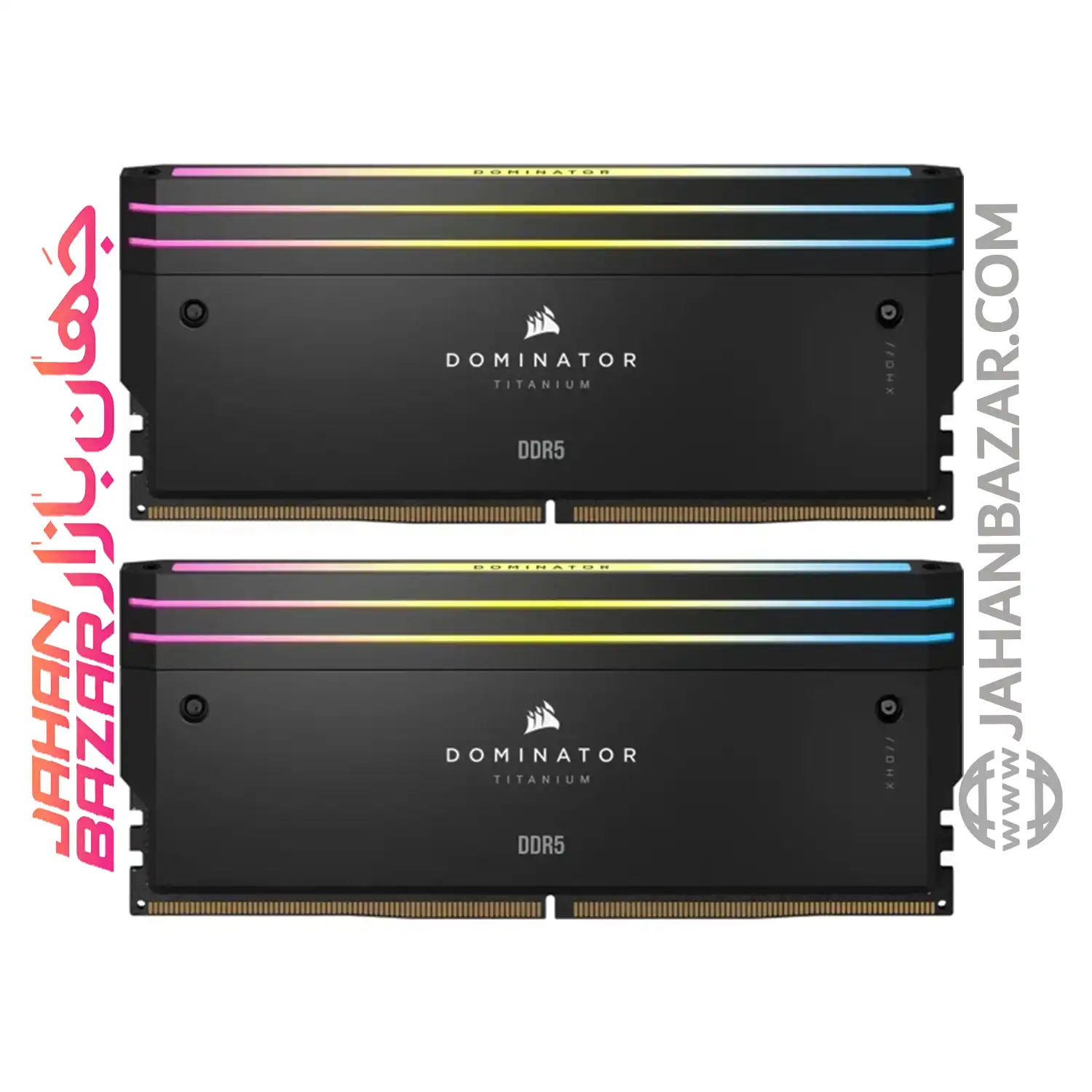 خرید رم دسکتاپ Corsair کاناله CL40 DDR5 7200MHz Dominator Titanium RGB 48G-1 از جهان بازار
