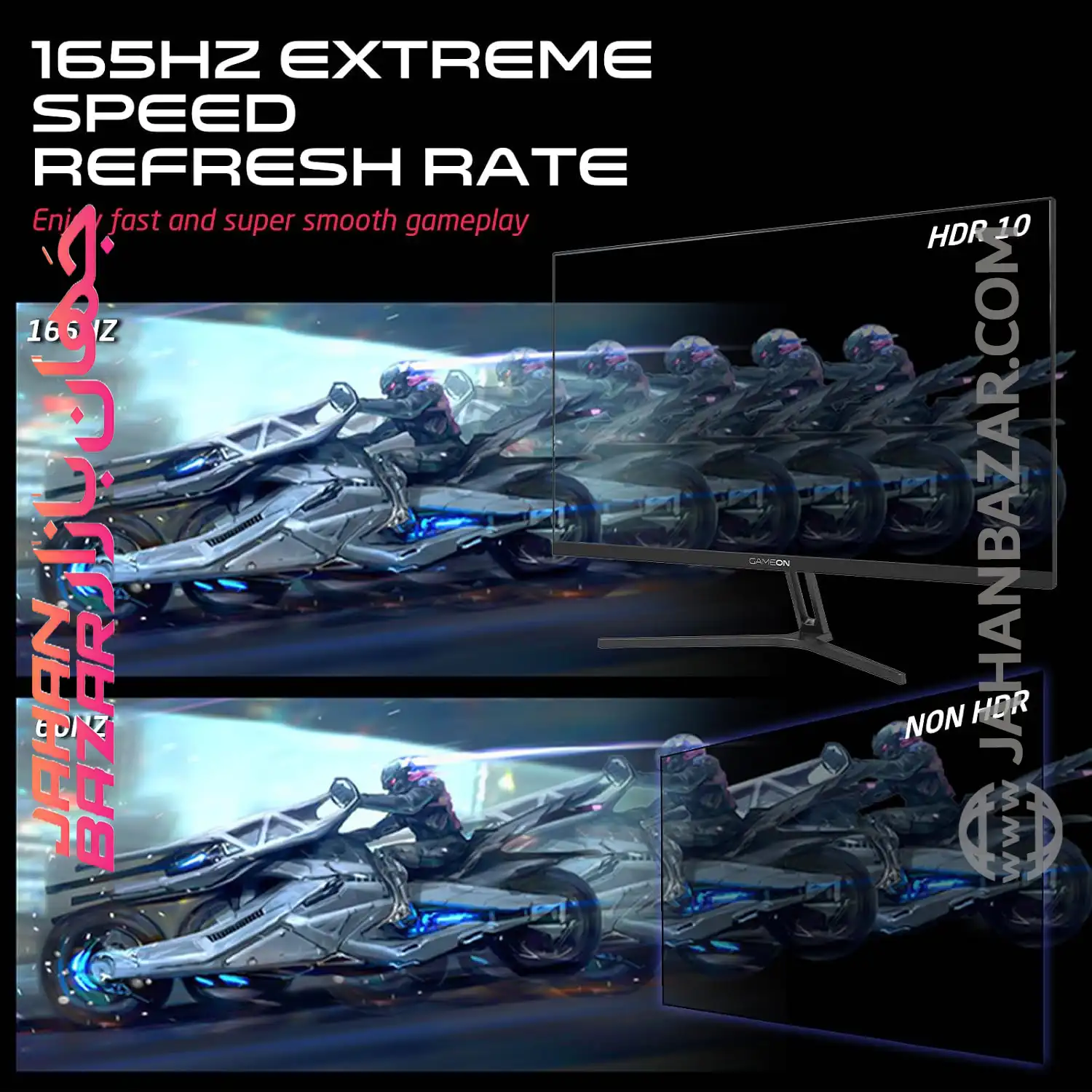 مانيتور گیمینگ 27 اینچ FHD 165HZ GAMEON مدل GOVE127FHD165IPS - Image 4