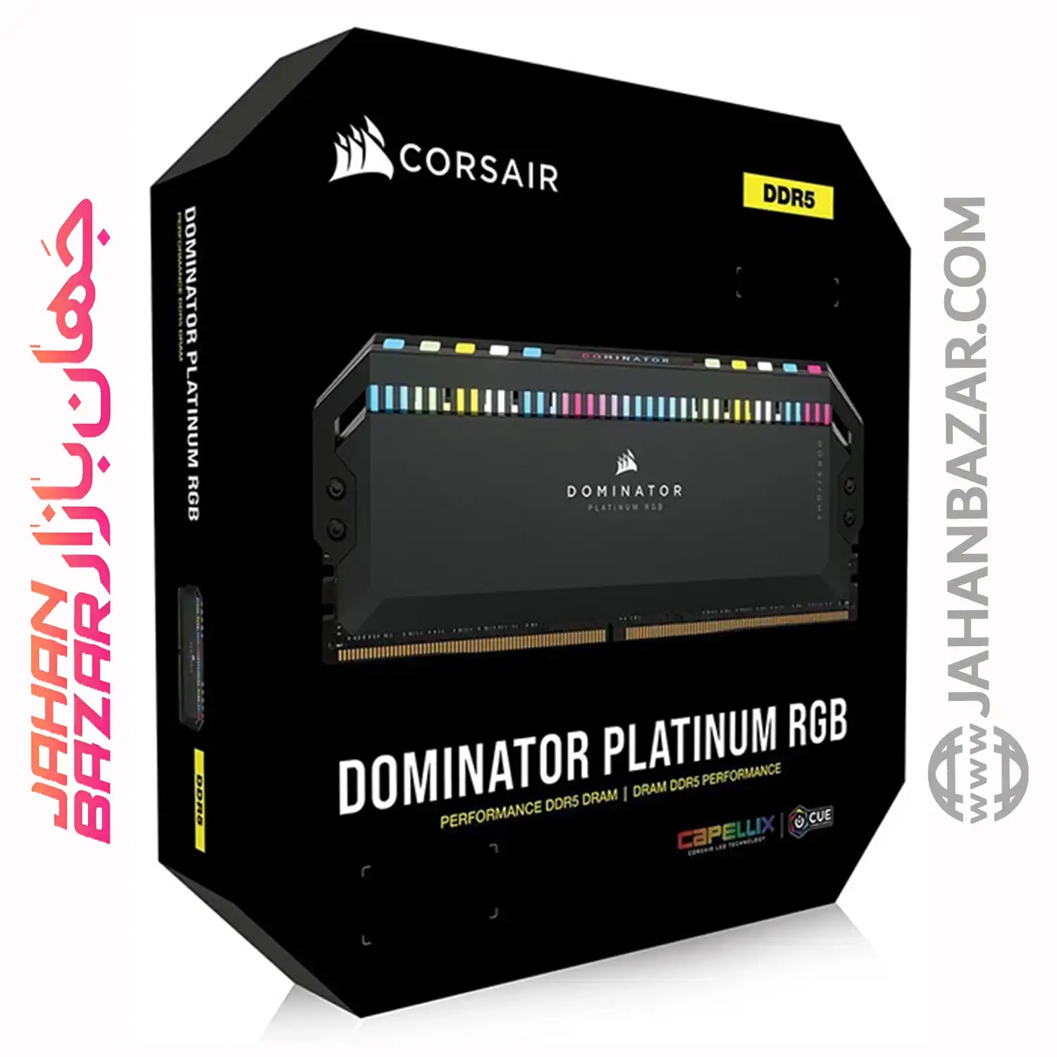 رم دسکتاپ Corsair کورسیر دو کاناله CL40 مدل DDR5-5200MHz DOMINATOR PLATINUM RGB ظرفیت(2x32GB)64GB - تصویر 4