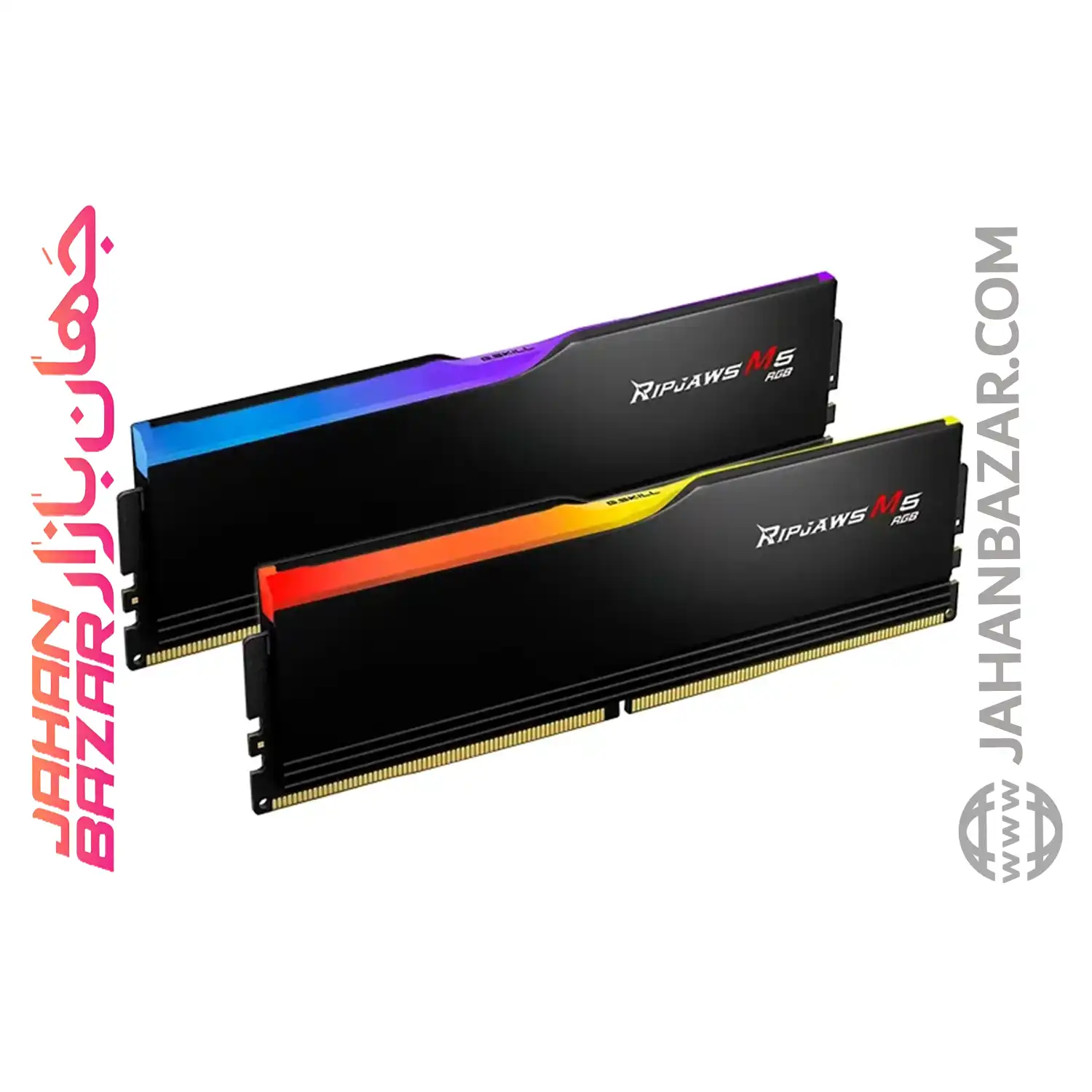 رم دسکتاپ جی اسکیل DDR5 دو کاناله MHz 5200 G.Skill RIPJAWS M5 RGB AMD EXPO ظرفیت CL40 32GB از جهان بازار بخریم 👍